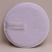 MICROFIBER RE-USABLE MAKEUP REMOVER PADS 2PK CREAM AND WHITE